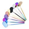 Quality Professional Handheld Stainless Steel Square Large Colorful Eyelash Lash Mirror