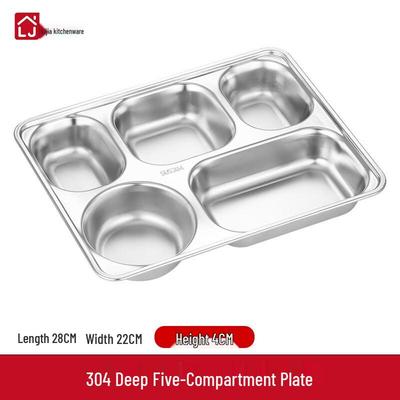 LIJIA FITMENT Stainless Steel Compartmented School Meal Trays