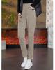 Women's Stylish Straight-Leg Fleece-Lined Pants, 2026 Autumn/Winter Collection - Eight-Tenths Length for Outdoor Wear.