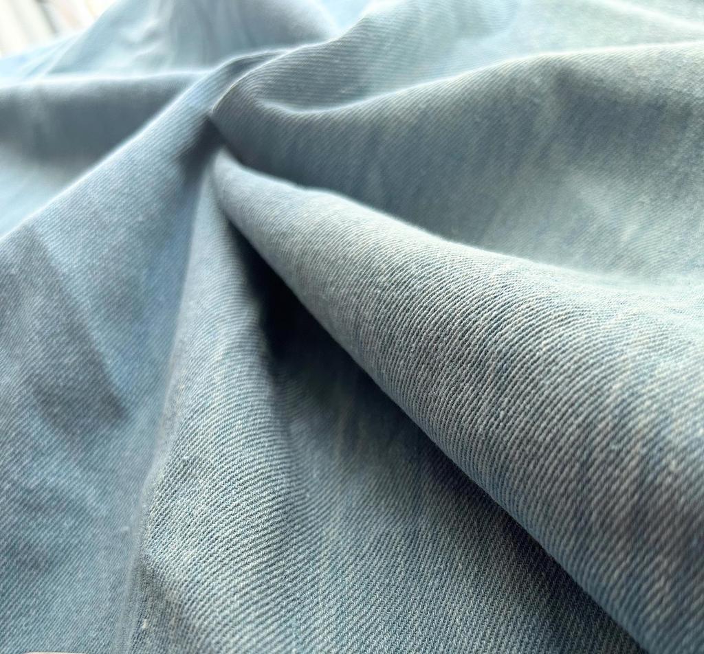 Faded Denim Cotton Faded Denim for Denim and Handmade Projects Thin, Fabric, Scraps, Fabric, Scraps, Fabric, Crafts, Remakes, (Ice Rock, 2m)