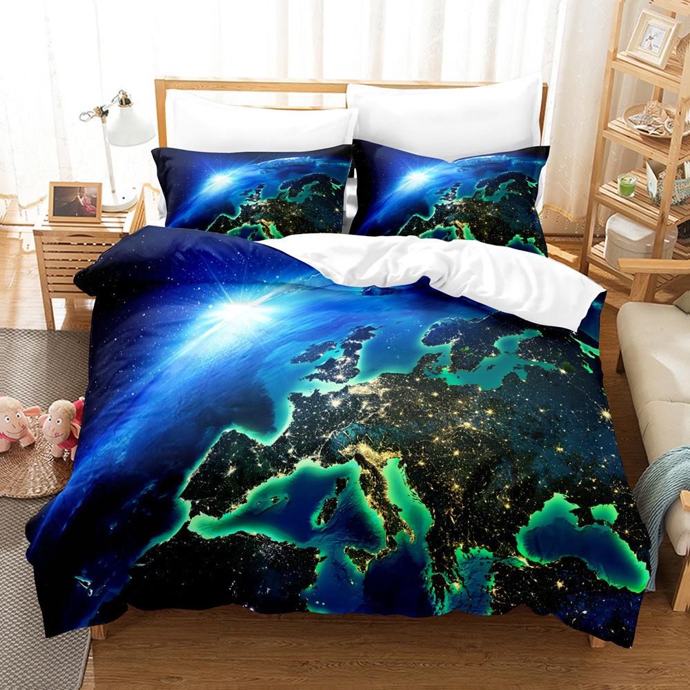 Export, Space, Starry Sky, Galaxy, Home Textile Bedding Kit, Quilt Cover, Pillowcase, Sheet Batch