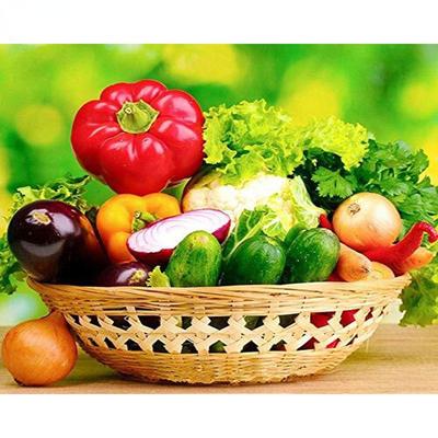 Peinture diamant thème légumes et fruits, broderie complète 5D ronde, point de croix, à faire soi-même, mosaïque alimentaire, décoration d'intérieur, vente en gros