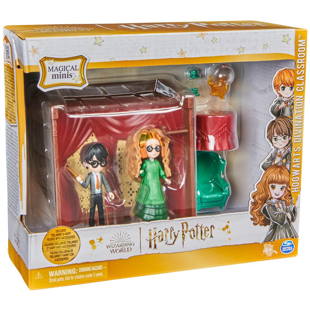 Harry Magical Minis Hogwarts Divination 2 Exclusive Figures and 6 Easter Basket Kids Toys Potter, Classroom, Accessories, Gifts,