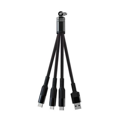 15cm Short 3 In 1 USB Charge Cable for iPhone 1514 13 12 Pro Fast Charge Micro USB Type C Cable for Samsung Multi Charge Cord