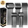 Portugal Stainless Steel 30-Piece Cutlery Set: Western Steak Knife, Fork, Spoon in Gift Box
