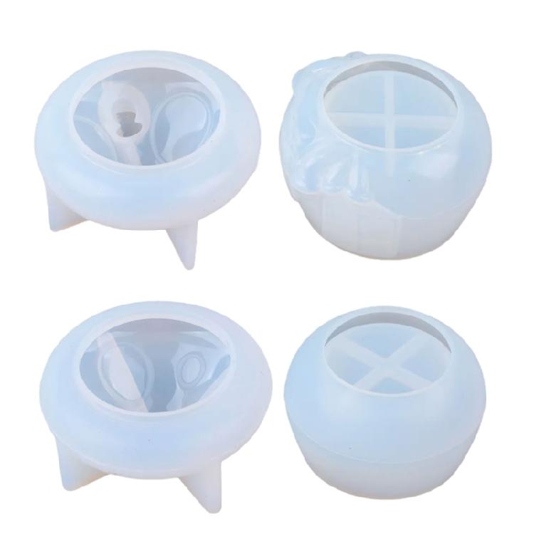 Mushroom House Resin Jar Silicone Molds with Lid Silicone Candle Holder Silicone Molds for Jewelry Jar Handmade Craft