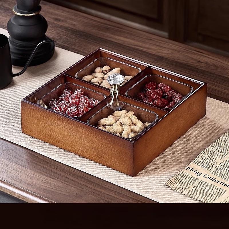 

Ru Han New Chinese Style 4-Compartment Glass Nut & Snack Box