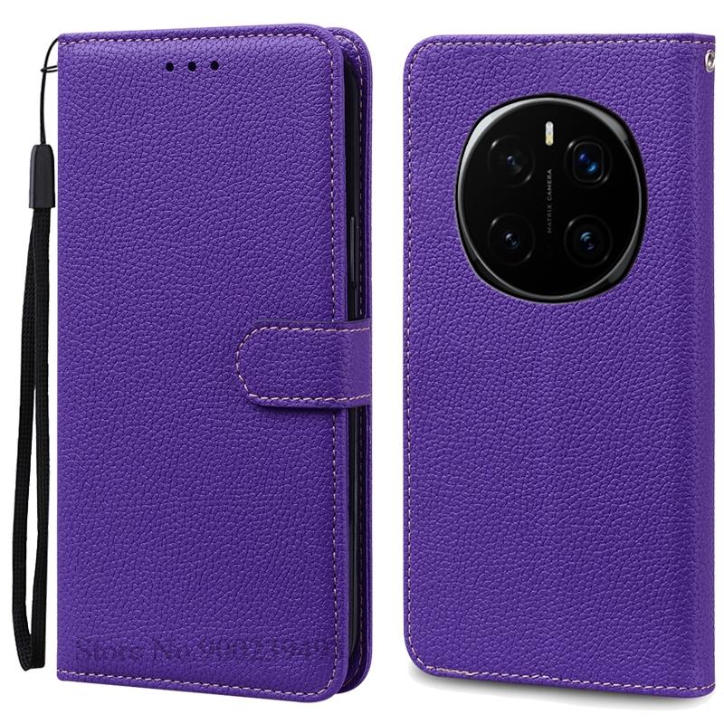 

Для Honor Magic 7 Pro Чехол Кошелек Кожаный Чехол-книжка Для Honor Magic7 Pro 5G Чехол Телефон Coque Для Honor Magic 7 Pro Чехол Fundas Honor Magic 7 Pro темно-фиолетового