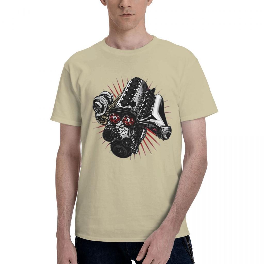 JDM Car 2JZ Engine Turbo Tuning 100 Cotton Casual Breathable Confortable Totoro New In Tops And TShirts Funny Gift