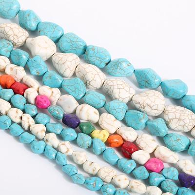 Handmade Irregular Crackle Synthetic Turquoise Beads for DIY Bracelet Jewelry