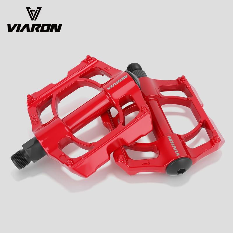 VIARON Aluminum Alloy Bicycle Pedals Mountain Bike Road Lightweight Durable Flat Platform