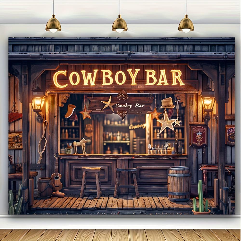 Western Cowboy Bar Tapestry: Rustic Saloon AmbianceWall Decoration Background Cloth, Bedroom Room Home Decoration