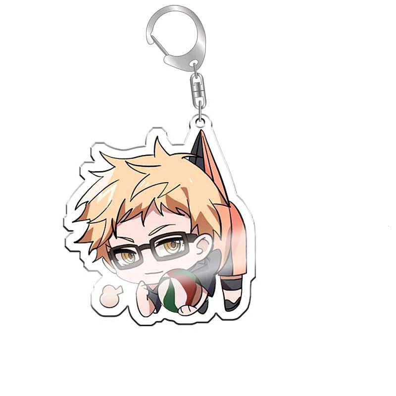 Haiky!! Hinata Shoyo Kageyama Tobio Anime Schlüsselanhänger Cartoon Modell Acryl Schlüsselanhänger Tasche Zubehör Niedliches Geschenk