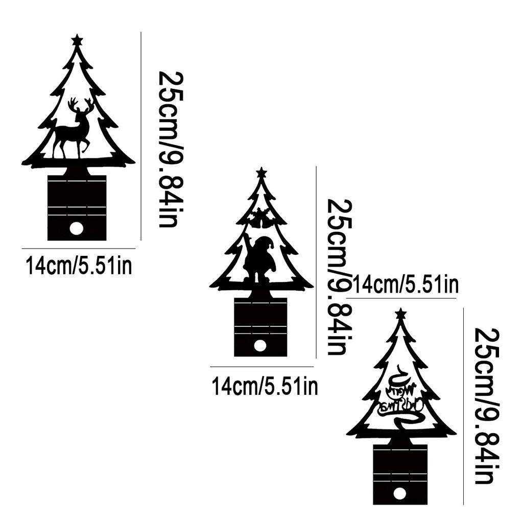 1Pc Iron Christmas Tree Candle Holder, Metal Candle Holder, for Christmas/Wedding Decoration, Christmas Table Centerpiece Decoration, Christmas