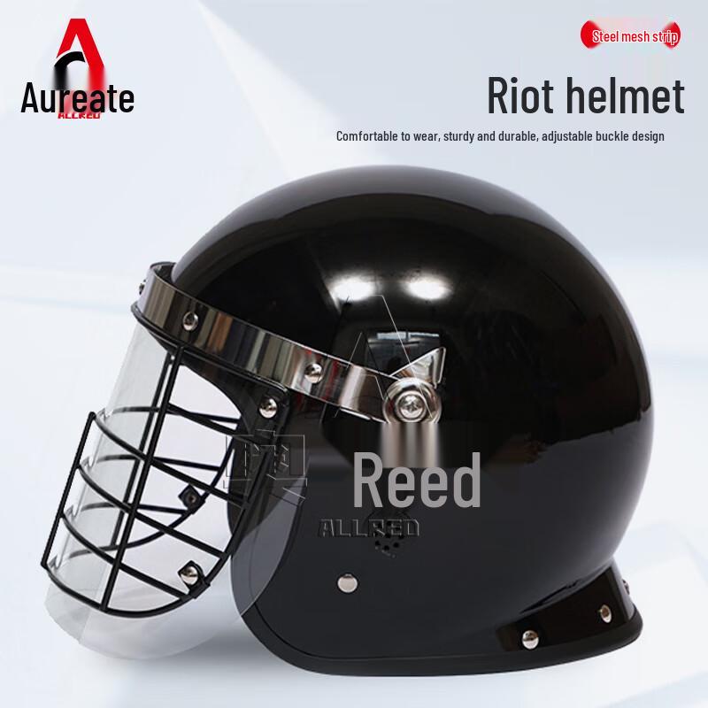 Aoruiide Anti-riot Helmet with Steel Mesh Visor
