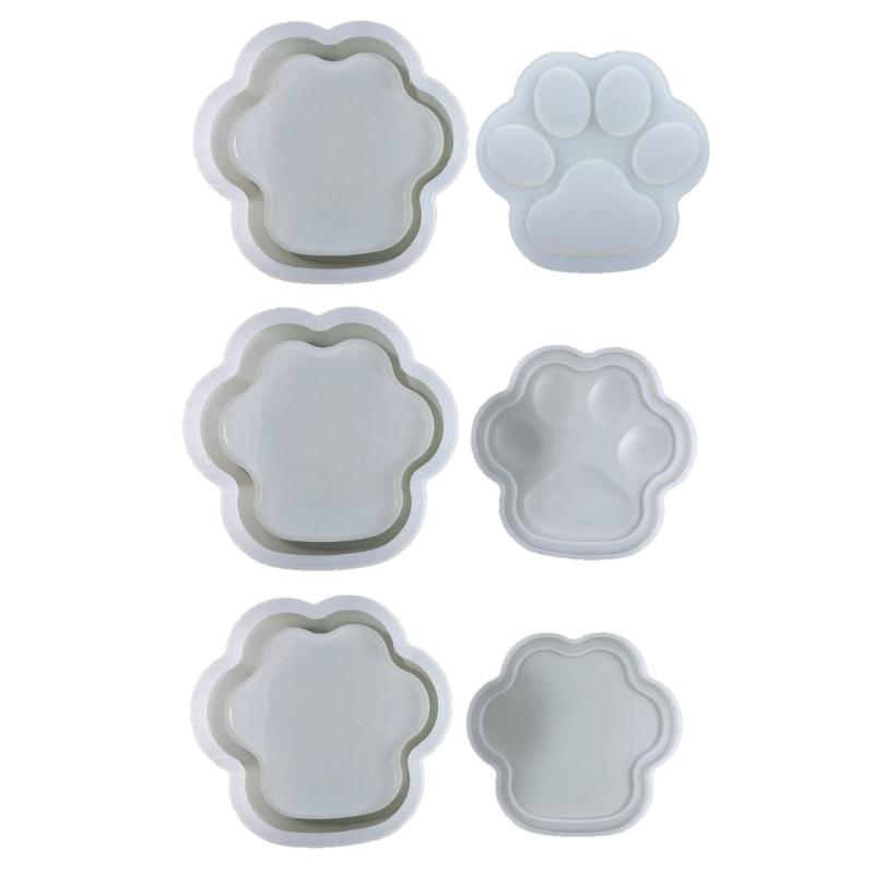 Cat Paw Shape Box Epoxy Molds Silicone Jar Resin Molds for DIY Cat Claw Storage Box Personalize Cat Claw Organizer Molds