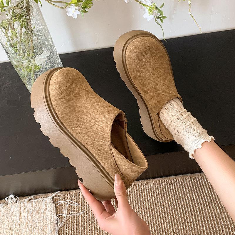 Retro Skor för Kvinnor Nya Höjdökande Tjocksulade Flip-flops