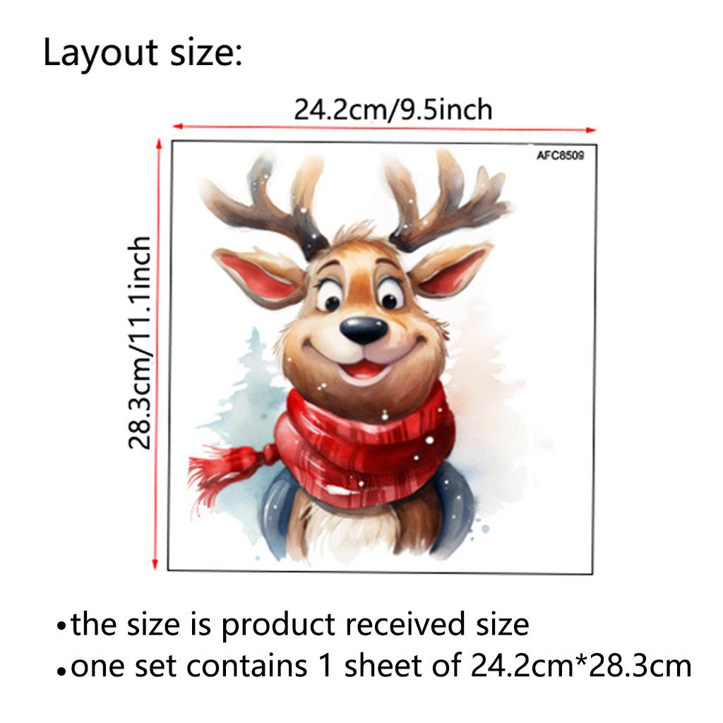 Santa Claus PVC Toilet Sticker - Self-Adhesive Christmas Bathroom Decoration (Model AFC8507)