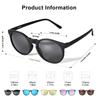MAXJULI Round Sunglasses Women Retro Classic UV400 TR Frame Lightweight Running Lentes De Sol 8107