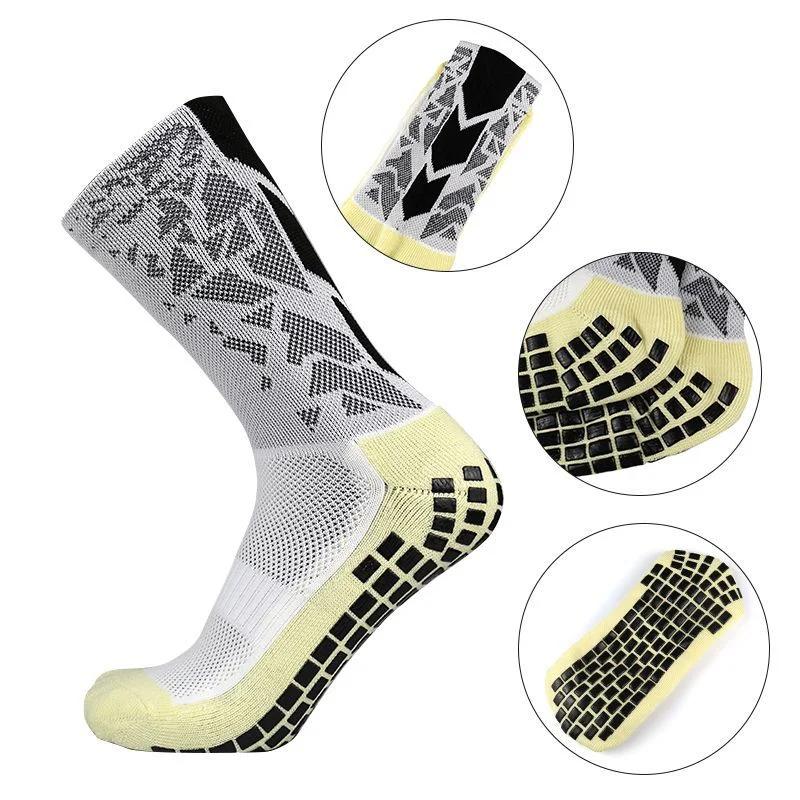 1Pairs Professional Men and Women Camouflage Arrow Soccer Socks Breathable Active Silicone Anti Slip Grip Football