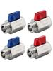 304 Stainless Steel Sanitary Mini Ball Valve, Internal/External Thread, High Pressure, 1/8"-3/4" Sizes, Open Pagoda Design