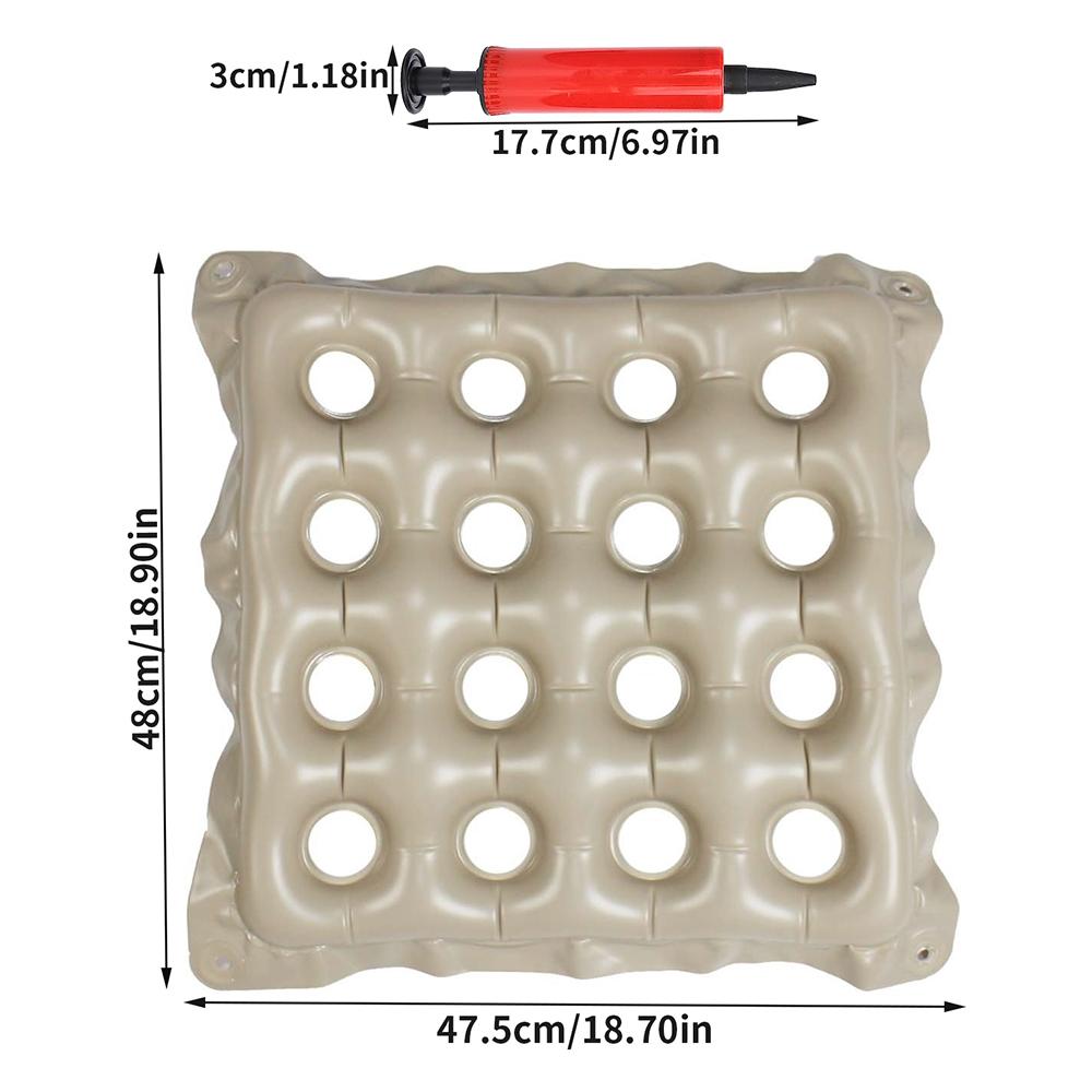 

Inflatable Seat Cushion Air Cushion Seat PVC Portable Seat Cushion for Office Car Chair Wheelchair бежевый