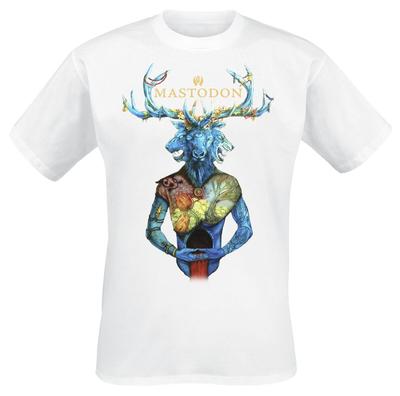 Mastodon Mythical Deer God Logo Print Cotton TShirt Progressive Metal Streetwear Unisex Crew Neck Short Sleeve Tee