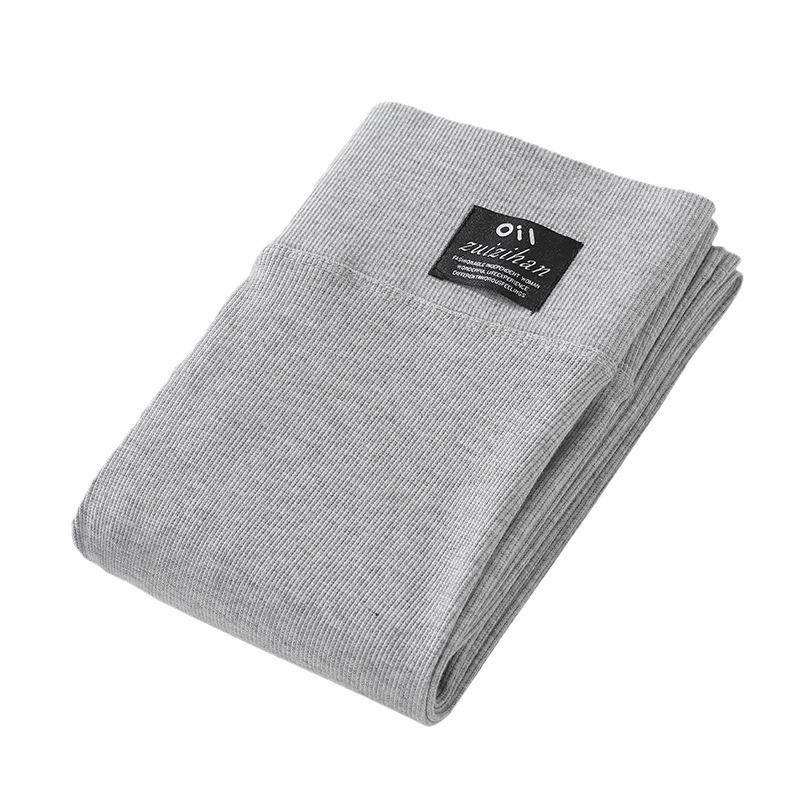 7 New Gray Threaded Leggings for Women, Thin Elastic Long Johns for Spring and Autumn Wear, High Waist and Thin In Winter