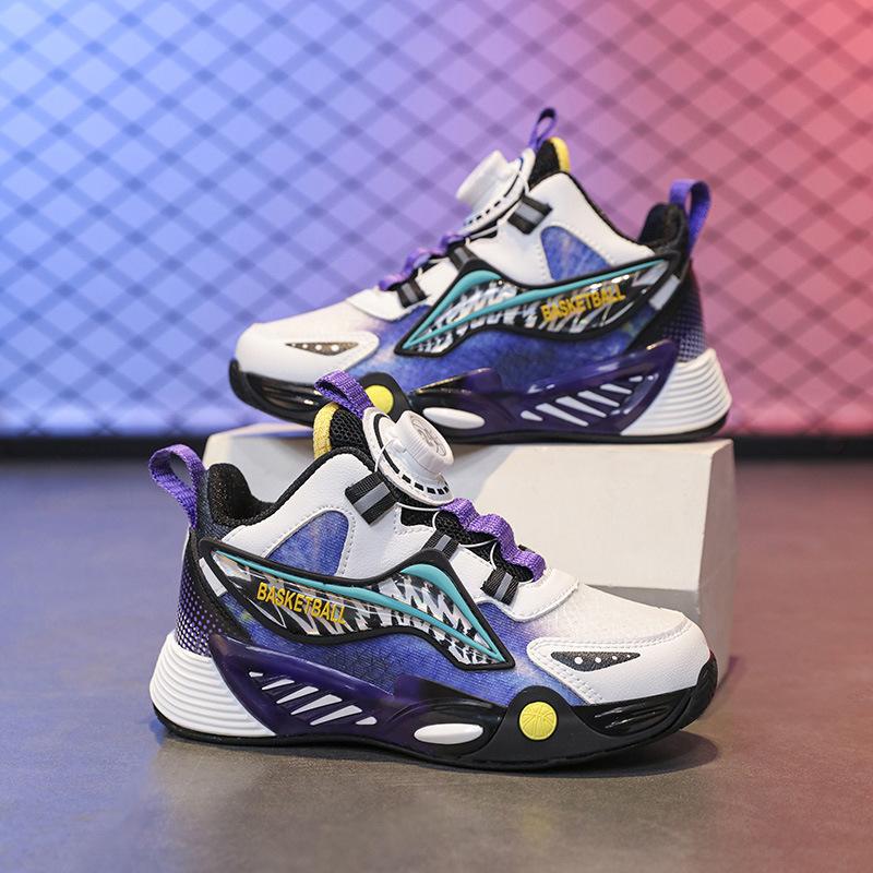 

Children s basketball shoes new spring and autumn friction sound lightweight soft-soled basketball shoes running shoes 40