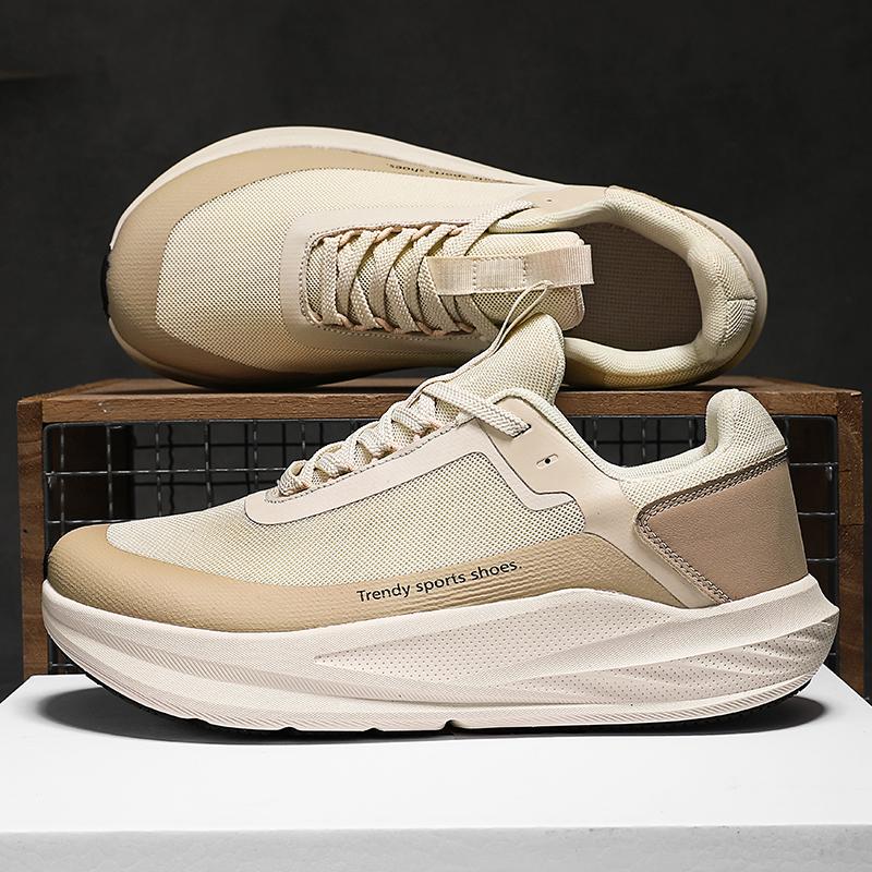 2026 New Men Fashion Thick Bottom Casual Shoes Large Size Lightweight Comfortable Breathable Outdoor Sport Running Sneakers