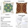 1P-Iberian Tile Cushion Cover Natural Linen Pillowcase Set, All-In-One Decor For Sofa, Bedroom & Chair