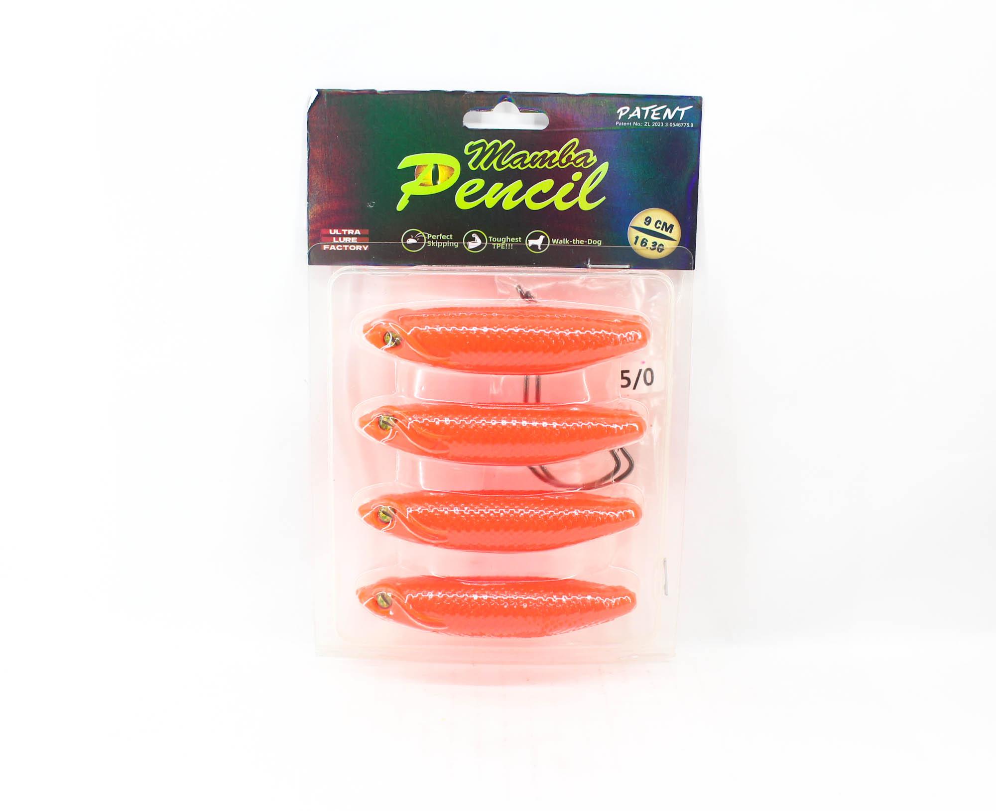 

Ultra Lure Mamba Pencil x 4 90 мм 16,3 грамма Плавающая приманка Оранжевый (4691)
