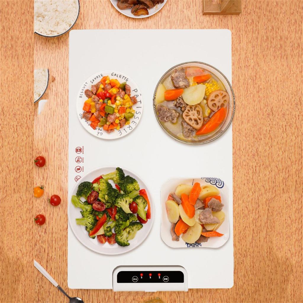Warming Tray With Adjustable Temperature, Upgrade Heating Tray, Foldable Food Warmer Fast Heating, Warming Hot Plate Trays