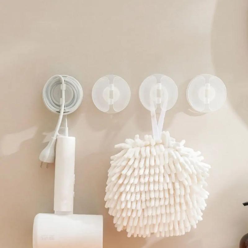 1pcs Wear Resistant Cord Organizer Self Adhesive Hook Round Storage Case Wire Management Transparent Wire Fixing Clip Desk