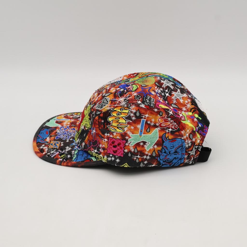 Supreme AOI Embroidered Camp Cap Flames