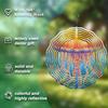 Lebhafte Quallen Windspiel für Outdoor Garten Terrassendekoration mit 360° Drehhaken Geschenkidee für jede Jahreszeit