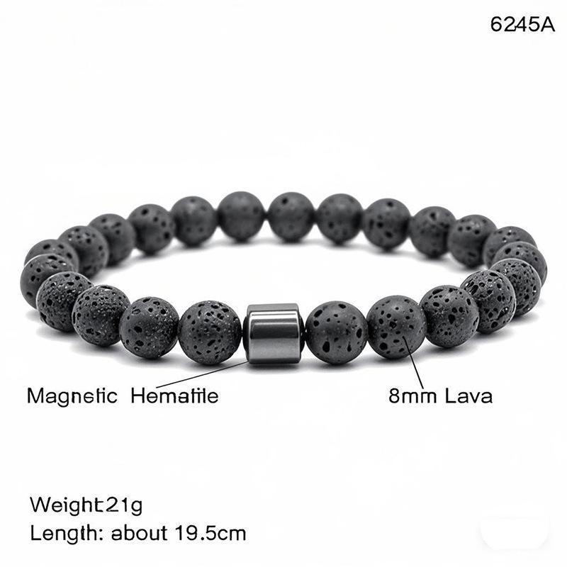 Black Stone Tiger Eye Magnetic Bead Bracelet