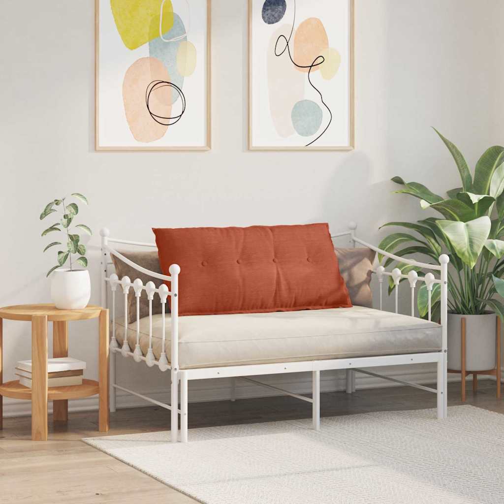 Back Cushion Red Orange 100 x 50 cm Corduroy Fabric