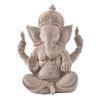 Sandstone Hindu Elephant Statue Ganesha Buddha Sculpture Figurine Home Decor