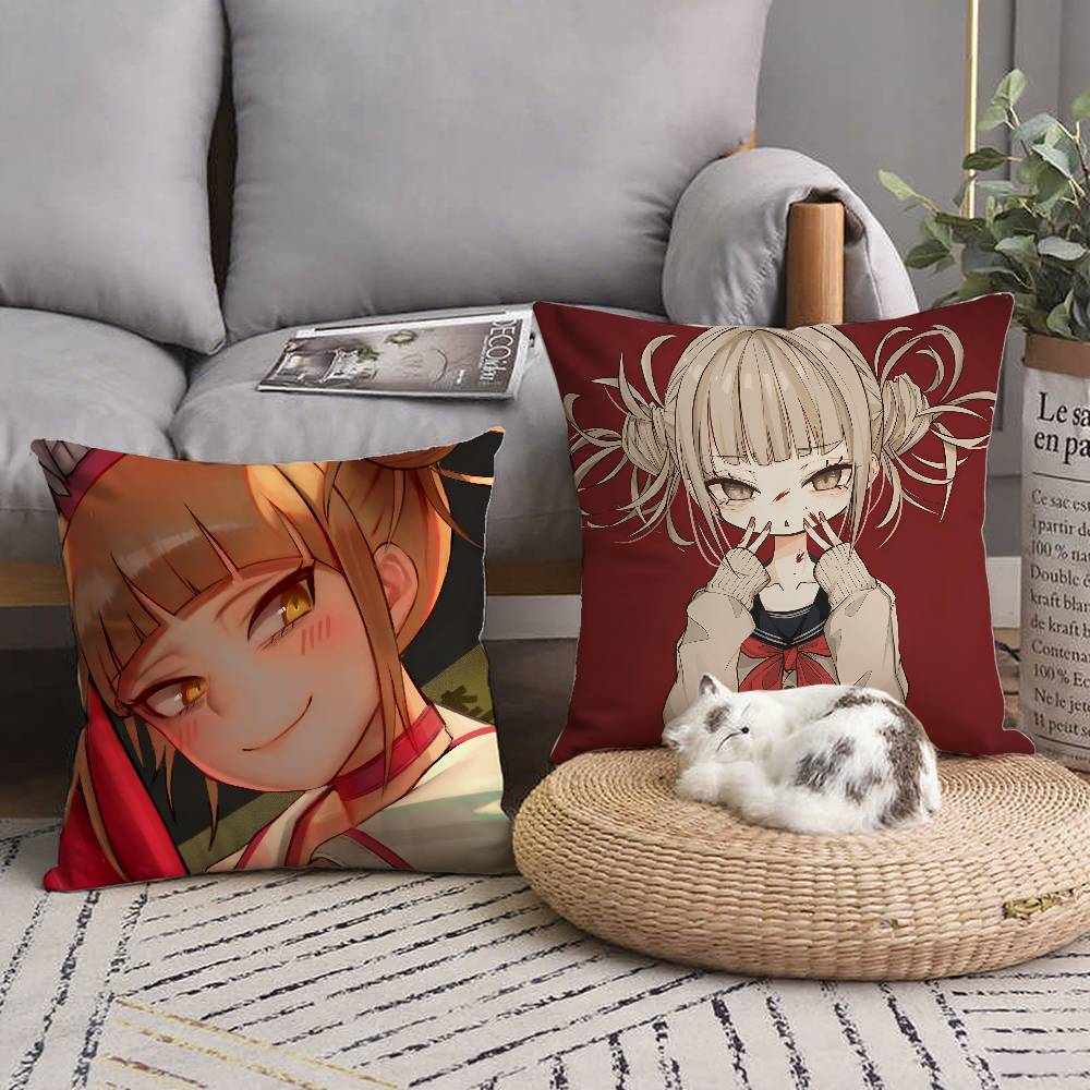 Anime My Hero Academia Himiko Toga Pillow Case Square Pillow Bedroom Sofa Leisure Comfort Cushion Home Decoration