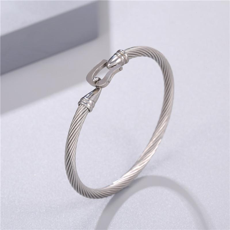 JYL TS Bracelet Irregular Curve Bangle-Embodies Fluidity & Attracts Flexible Fortune