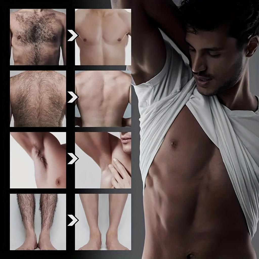 Men's Hair Removal Cream Shrinks Pores, Replenishes Moisture, Relieves Dryness, Protects Skin Damage, and Balances Water and Oil