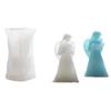 Little-Girl Holding Book Silicone Candle Mold Read Angel Molds for Candle Making Resin Soap-Casting Easter Home Decor