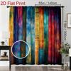 2Pcs Polyester Artistic Printing Window Curtains Birthday Party Decoration Backdrop Drapes for Living Room