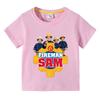 Anime Kids Tee Shirts Fireman Sam  T Shirt for Boys Clothing Funny Y2k Tops Children's T Shirt Parent Child Tshirt Women