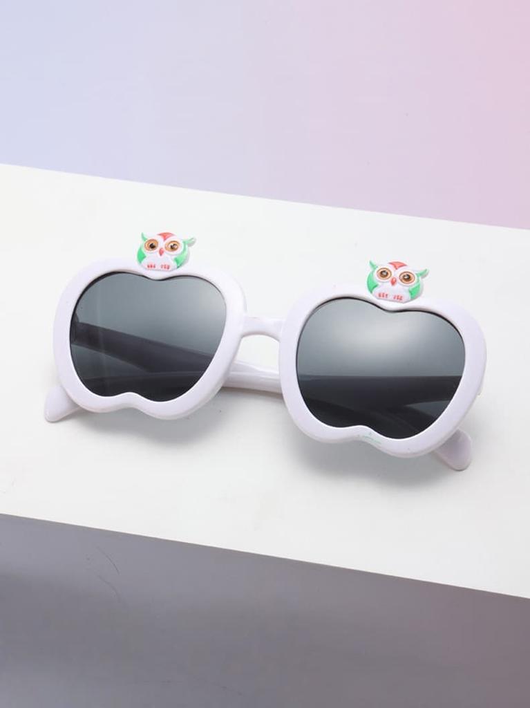 Kids Apple-shaped Sunglasses Adorable Owl Design UV Protection for Boys & Girls Cute Funny Sun Glasses KJ023