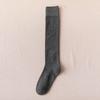 Women's Korean-Style Knee-High Black and White Slimming Cotton Socks