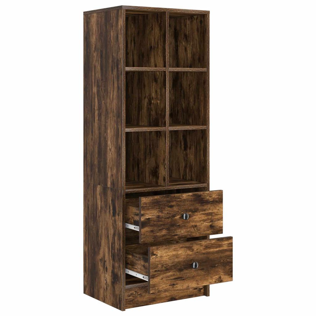 Highboard with Drawers Smoked Oak 45.5 x 34 x 127 cm