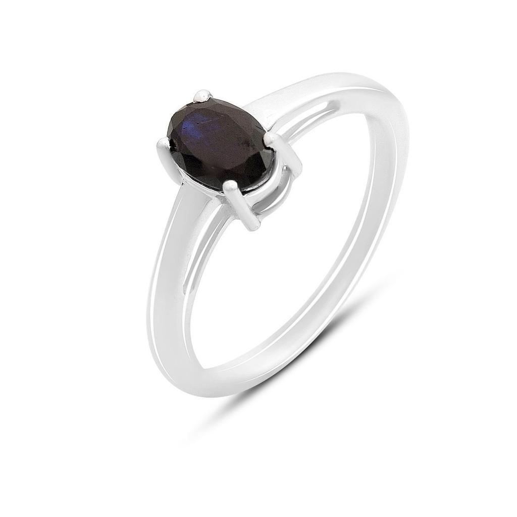 Silver Ring with Natural Sapphire 1.025ct, Product Weight 2.59g (2164920)