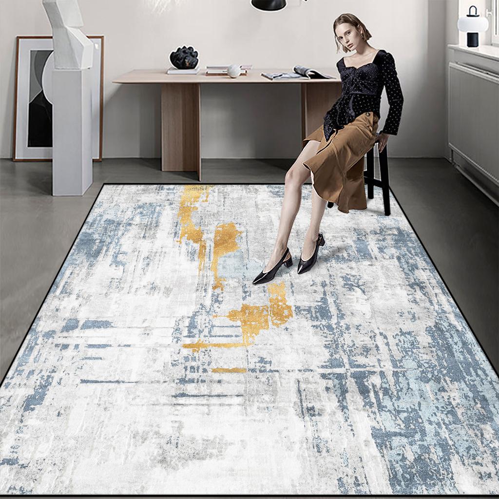 Abstrakter Stil Moderner Wohnzimmerteppich Große Flächenteppiche für Zimmer Heimdekor Waschbare Fußmatten Kinderspielmatte Anpassbar